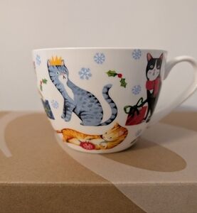 $20/3 Portobello By Design: Festive Cat Christmas Mug